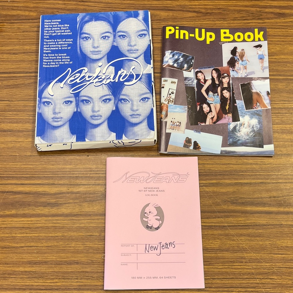 New Jeans K-POP Pin-up Book, Log book and Box